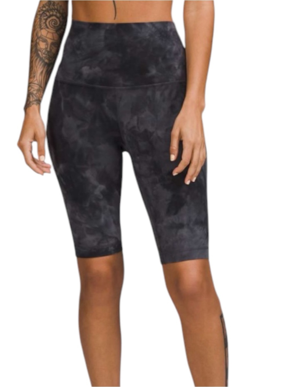 Lululemon Align Super High-Rise Shorts 10” Diamond Dye Pitch Grey Graphite Grey